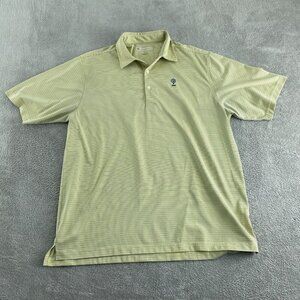 Donald Ross Mens XL Striped Polo Shirt  Polyester Golf Embroidered Logo 5465